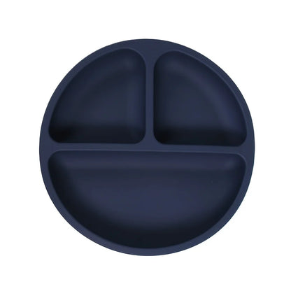 Silicone Baby Suction Plate – Divided Sections with Lid