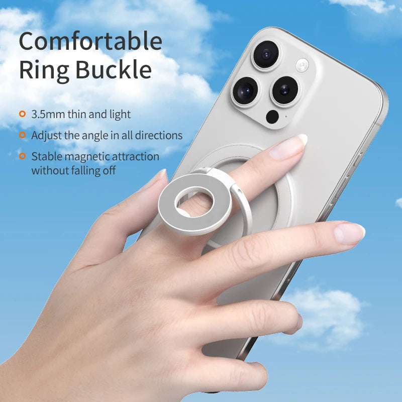 MagSafe Magnetic Phone Ring Holder – Foldable Stand & Grip