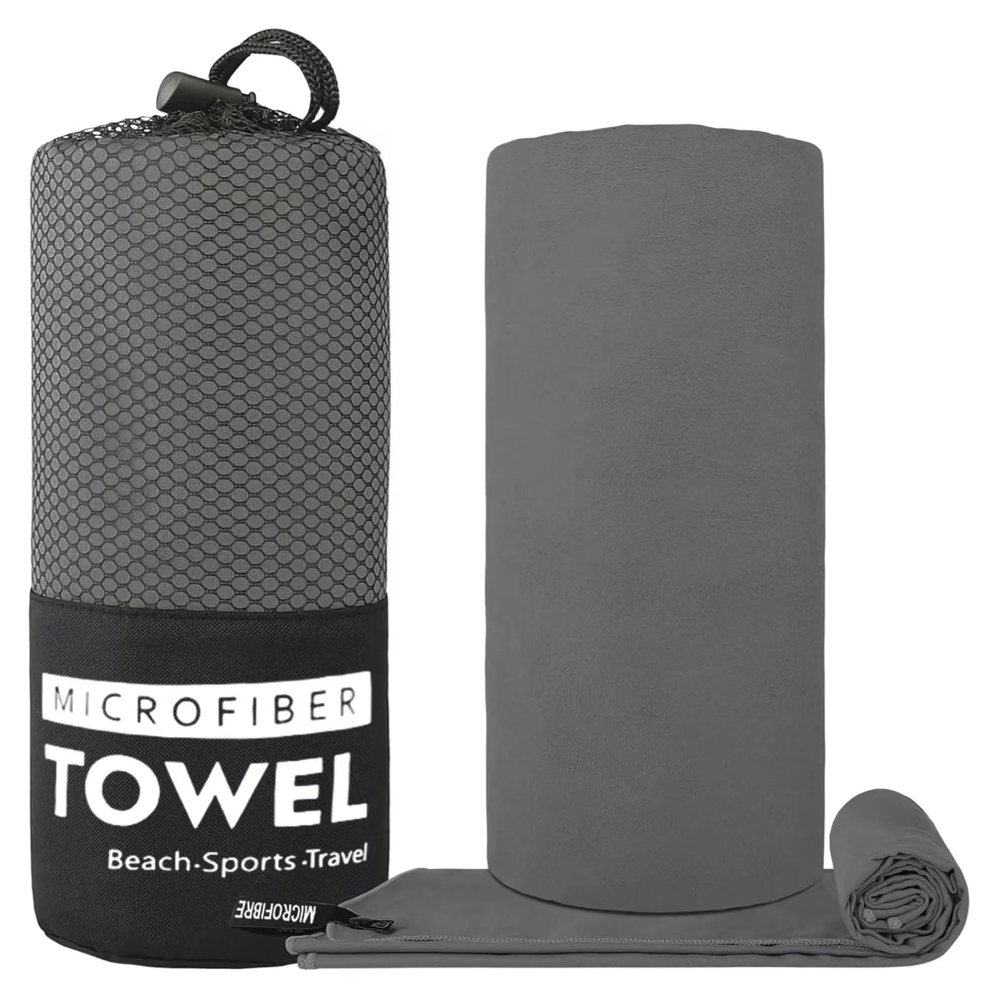 Microfiber Sports Towel – Quick Dry, Super Absorbent for Gym, Beach & Travel