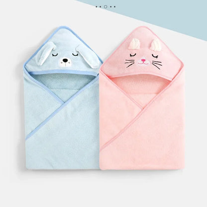 Baby Hooded Bath Towel – Soft Cartoon Animal Bathrobe for Newborns & Toddlers
