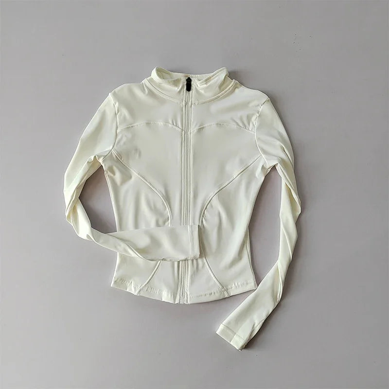 Women's Slim Fit Full-Zip Athletic Jacket – Quick Dry Activewear