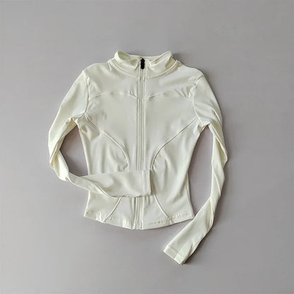 Women's Slim Fit Full-Zip Athletic Jacket – Quick Dry Activewear