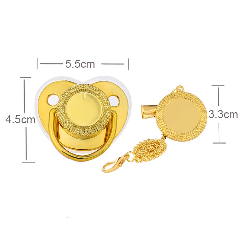Luxury Bling Baby Pacifier & Clip Set – Personalized Newborn Dummy