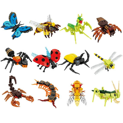 Insect Building Blocks Set – Bee Ant Butterfly Grasshopper DIY Toy