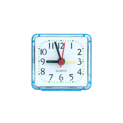 Square Alarm Clock – Compact Quartz Desk Clock for Kids, Students & Travel