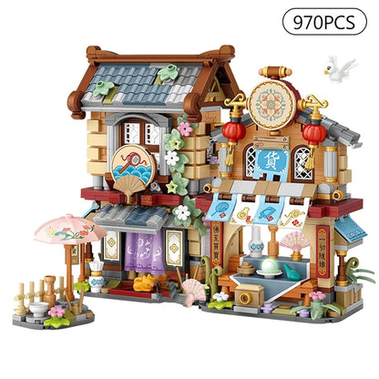 Street View Cafe Building Blocks Set – Cute Bear Coffee Shop Model