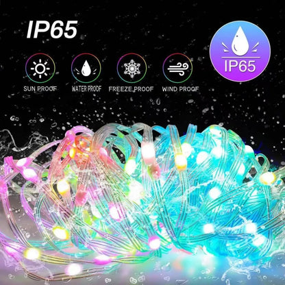 RGBIC Bluetooth LED Fairy String Lights USB – App & Remote, 5m–20m