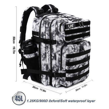 45L Tactical Backpack – Large Military Rucksack for Hiking & Gym