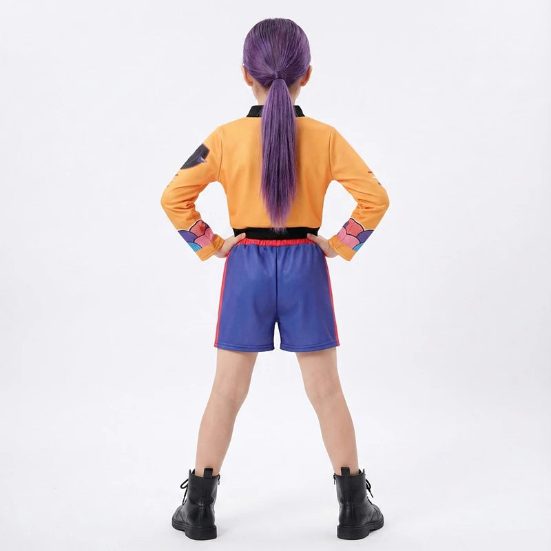 Rumi Anime Cosplay Costume – Kids 3-Piece Dance Outfit Sizes 110–150