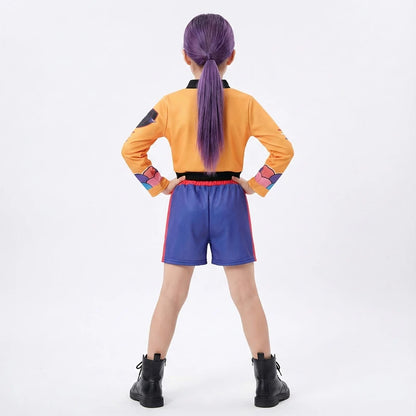 Rumi Anime Cosplay Costume – Kids 3-Piece Dance Outfit Sizes 110–150