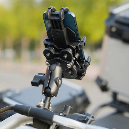 Motorcycle Bike Phone Holder Aluminum Handlebar GPS Mount Bracket