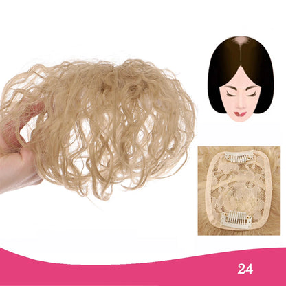 Clip-In Hair Topper with Bangs – Invisible Seamless Crown Coverage