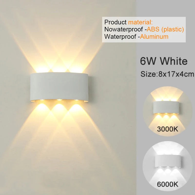 LED Wall Sconce Modern Up Down Indoor Outdoor Light Fixture