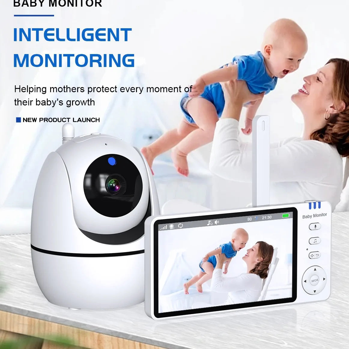 5-Inch Video Baby Monitor with Night Vision & 4x Zoom