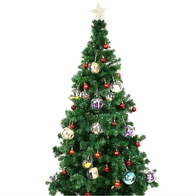 Clear Plastic Ball Ornaments Set of 10 – Fillable Christmas Baubles