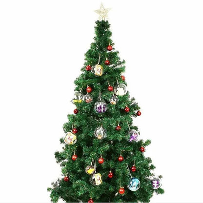 Clear Plastic Ball Ornaments Set of 10 – Fillable Christmas Baubles