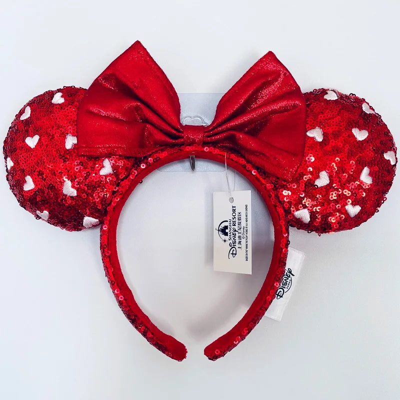 Disney Minnie Mouse Ears Headband – Plush Bow for Adults & Kids