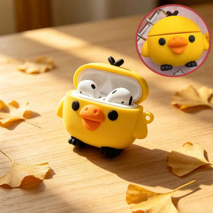 Cute Yellow Chick AirPods Case – Soft Silicone Protective Cover