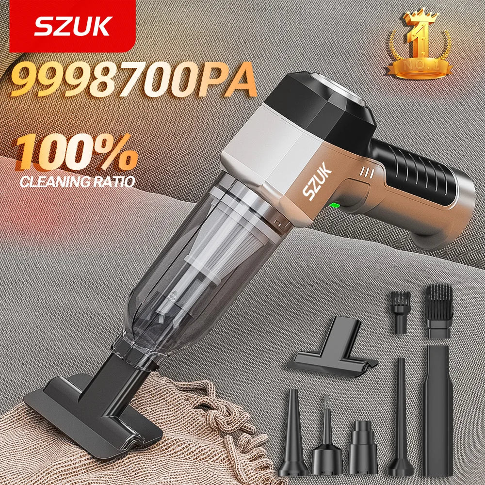 SZUK Cordless Car Vacuum Cleaner – 99,870Pa Strong Suction Handheld
