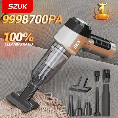 SZUK Cordless Car Vacuum Cleaner – 99,870Pa Strong Suction Handheld