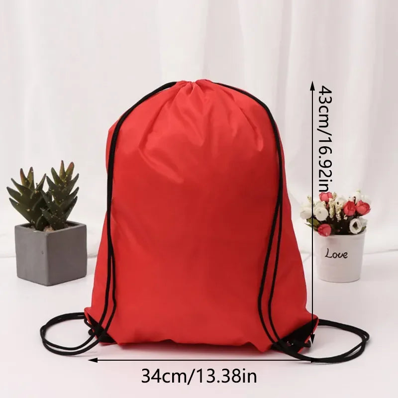 Drawstring Backpack Bag – Lightweight Nylon Gym Sack