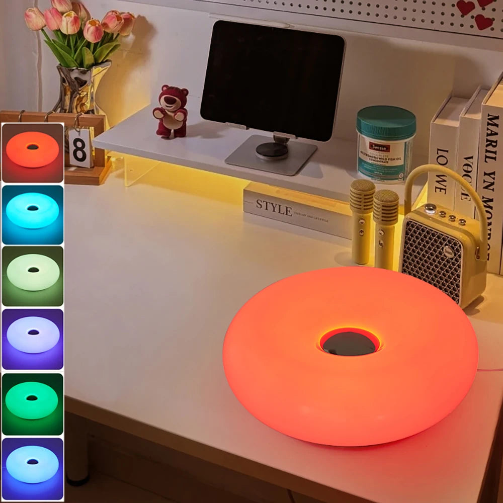 Donut Ambient Light – USB Touch Dimmable RGB Table Lamp
