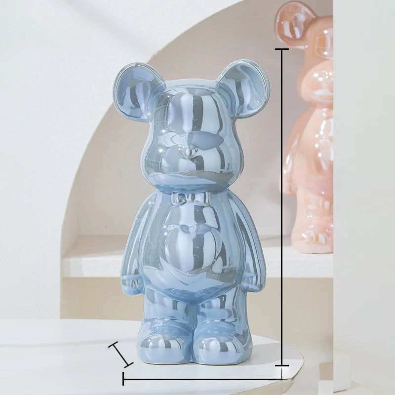 Bear Brick Ceramic Statue – Aesthetic Home Decor Figurine