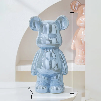 Bear Brick Ceramic Statue – Aesthetic Home Decor Figurine