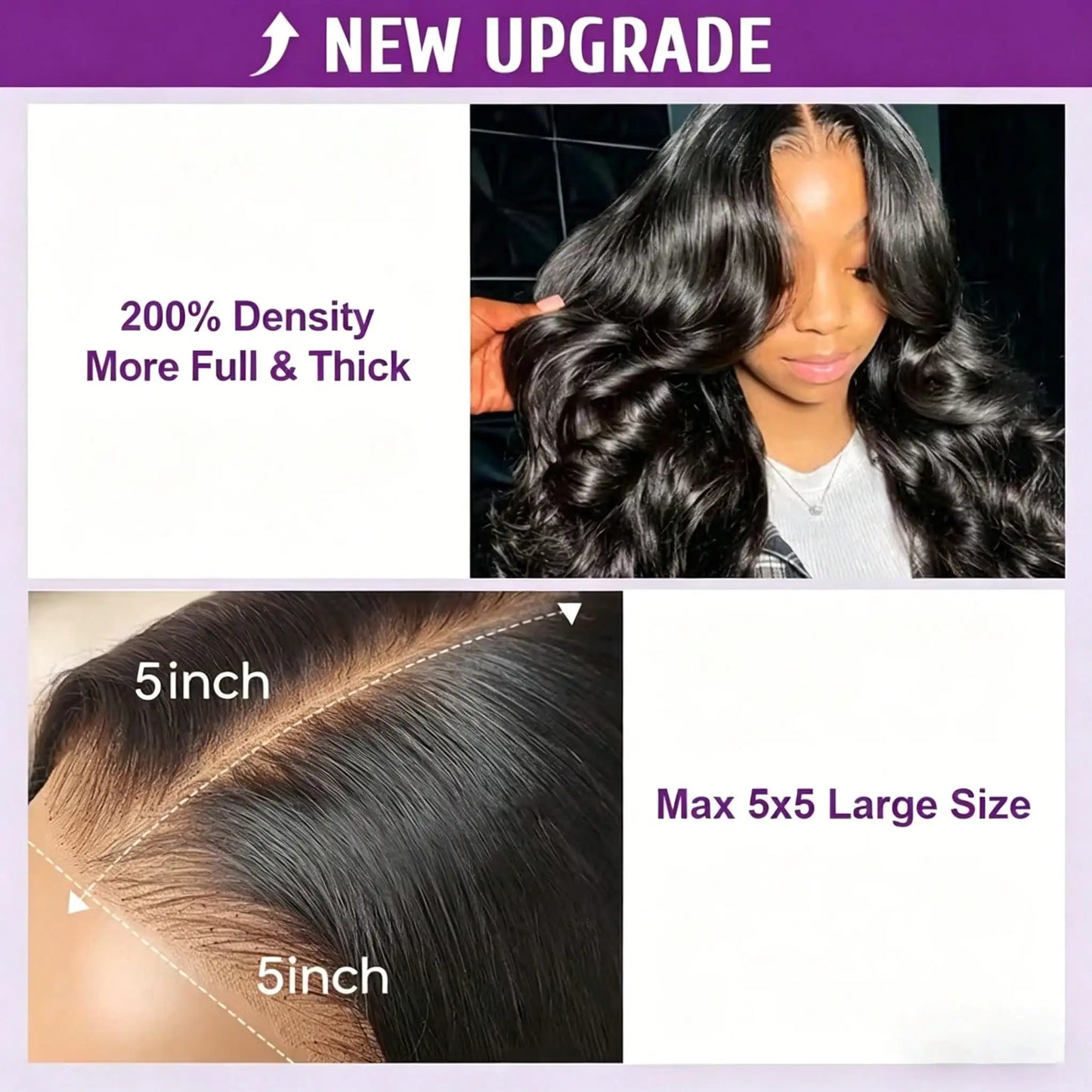 Body Wave Human Hair Lace Front Wig 13x4 HD Lace 4x4 Closure 18-40 Inch