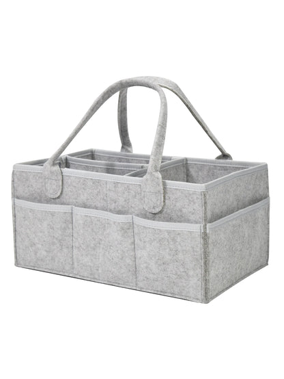 Diaper Caddy Organizer – Foldable Felt Storage Tote Bag