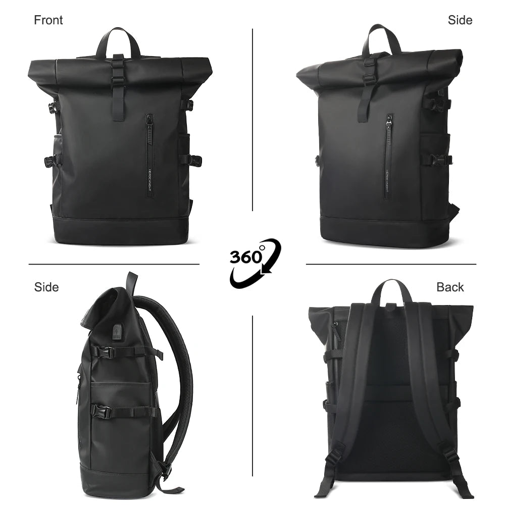 Expandable Travel Backpack – Large Capacity Waterproof 15.6" Laptop Bag for Men