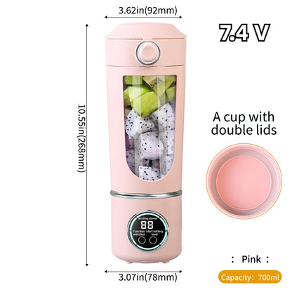 Portable Personal Blender – 700ml 12-Blade Smoothie Maker
