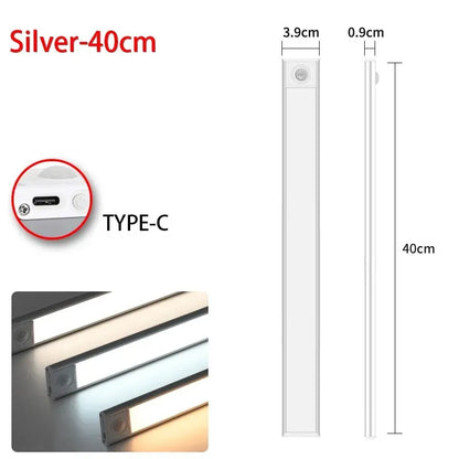 LED Motion Sensor Under Cabinet Light Bar – USB Rechargeable