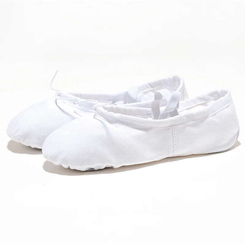 Canvas Ballet Slippers for Girls & Women – Soft Sole Dance Shoes