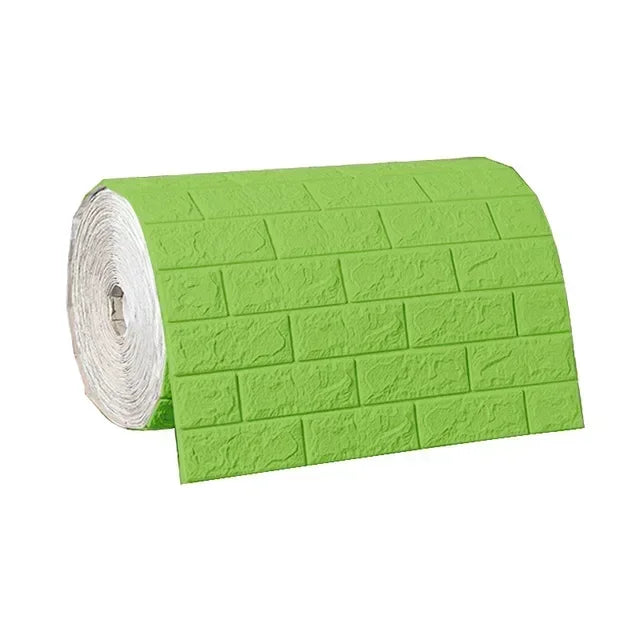3D Self-Adhesive Foam Brick Wallpaper Roll | 27.6" Wide