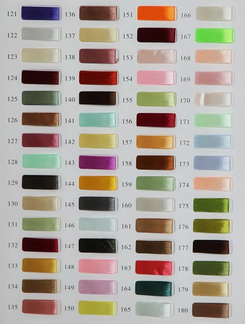 Silk Satin Ribbon – Multi-Size & Color for Wedding, Christmas & Party Decor