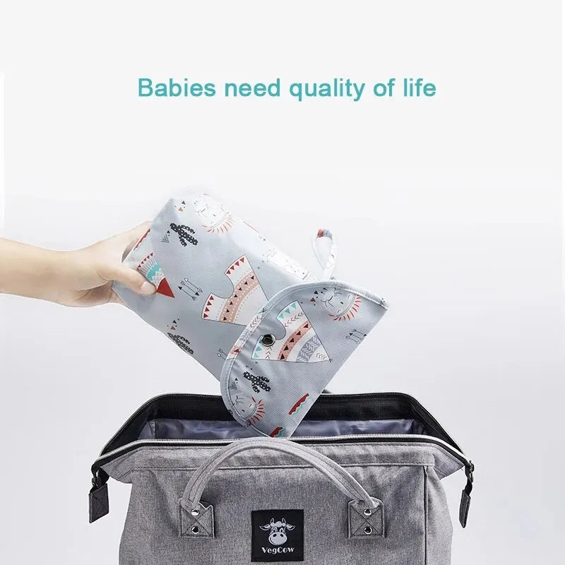 Waterproof Baby Diaper Bag Wet Dry Pouch with Wristlet