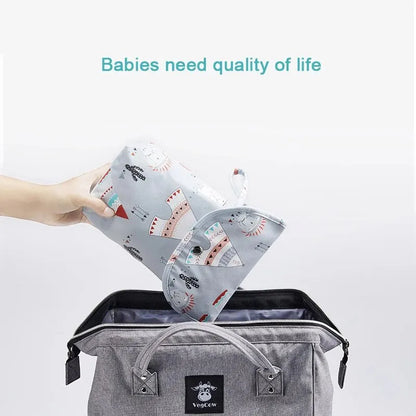 Waterproof Baby Diaper Bag Wet Dry Pouch with Wristlet