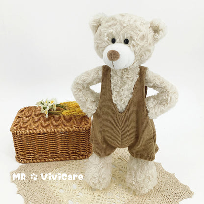 Dressed Teddy Bear Plush Toy – Soft Stuffed Animal with Outfit, 12in