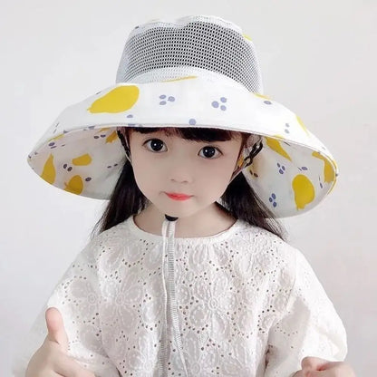 Anti UV Kids Sun Hat with Neck and Ear Protection