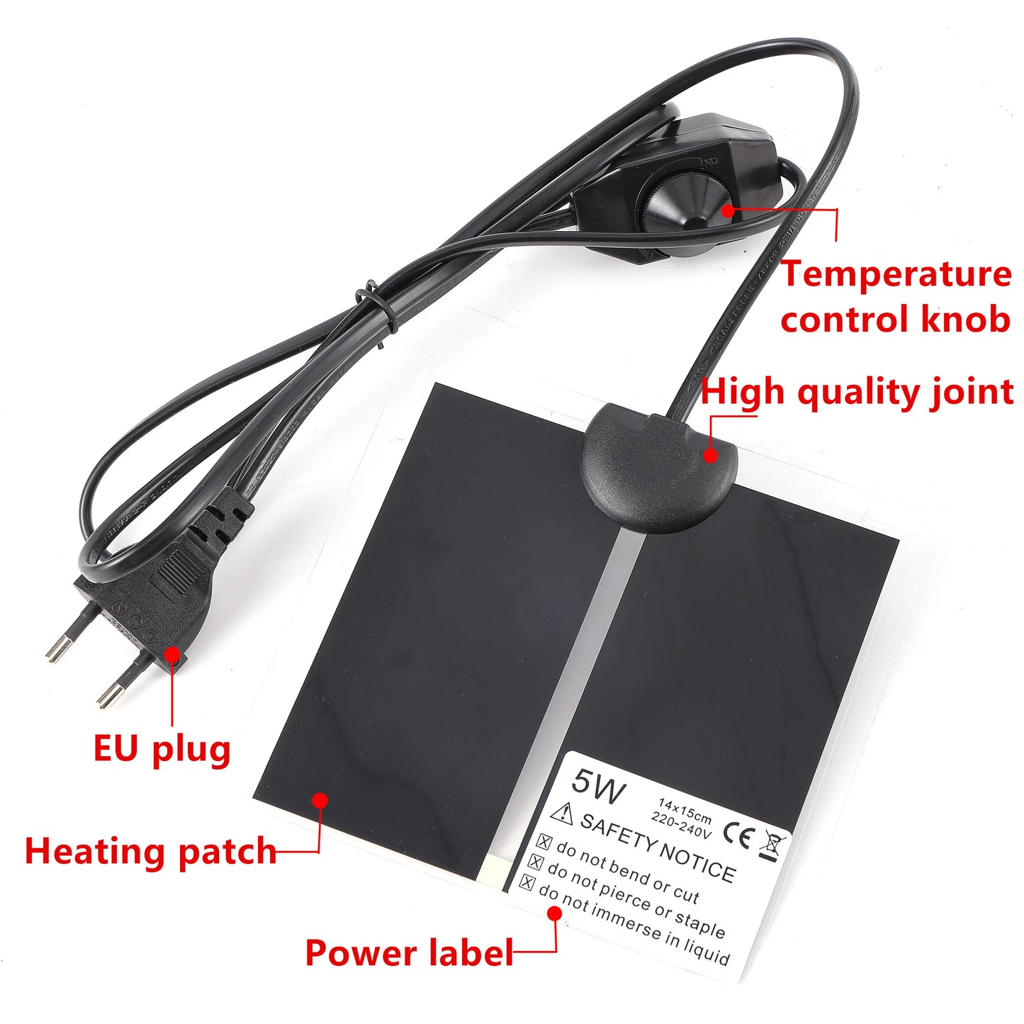 Reptile Heating Pad 5W-45W Waterproof Heat Mat with Temperature Controller