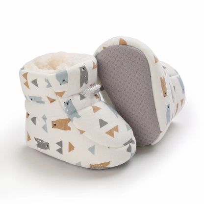 Baby Winter Boots – Cartoon Warm Fleece Booties for Boys & Girls
