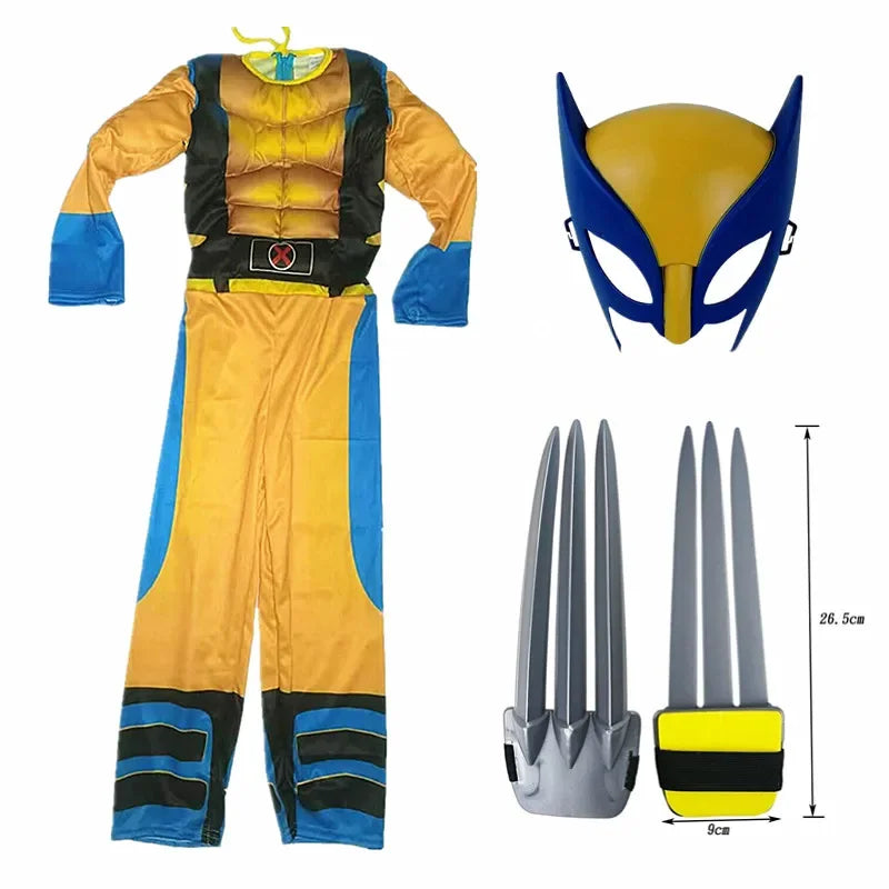 Wolverine Kids Costume Set with Mask & Claws – Halloween Superhero