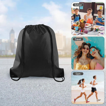 Drawstring Backpack Cinch Bag for Gym, Sports & School