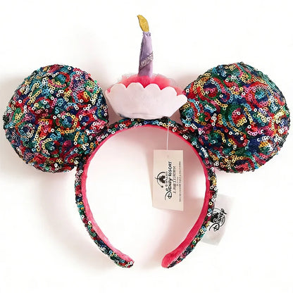 Disney Princess Minnie Ears Headband – Sequin Bow Hair Hoop