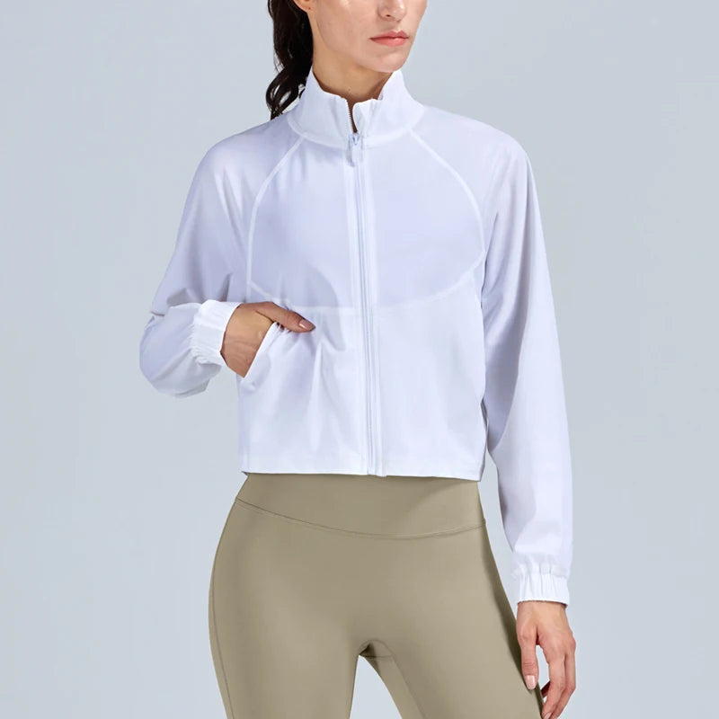 Women's UPF50 Sun Protection Jacket – Lightweight Zip-Up