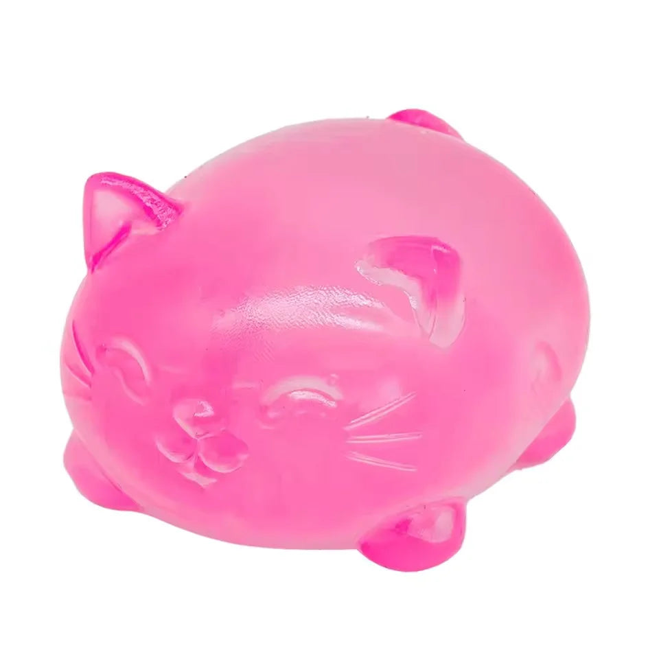 Cute Cat Stress Relief Squeeze Toy – Mini Soft Decompression Fidget Toy