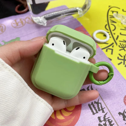 Liquid Silicone AirPods Case with Carabiner Ring – Fits AirPods 1/2/3/Pro/Pro 2/Pro 3/4