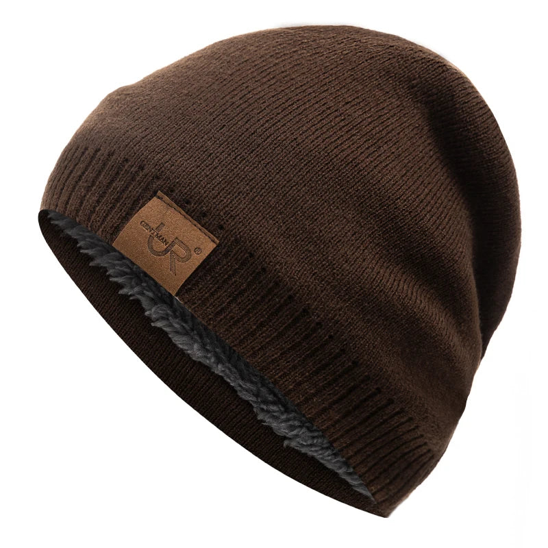 Fur Lined Knit Beanie – Unisex Warm Winter Hat