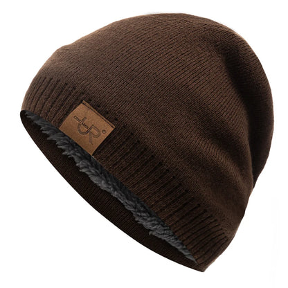 Fur Lined Knit Beanie – Unisex Warm Winter Hat